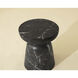 Lucida 20 X 18 inch Marble Look / Black Outdoor End Table